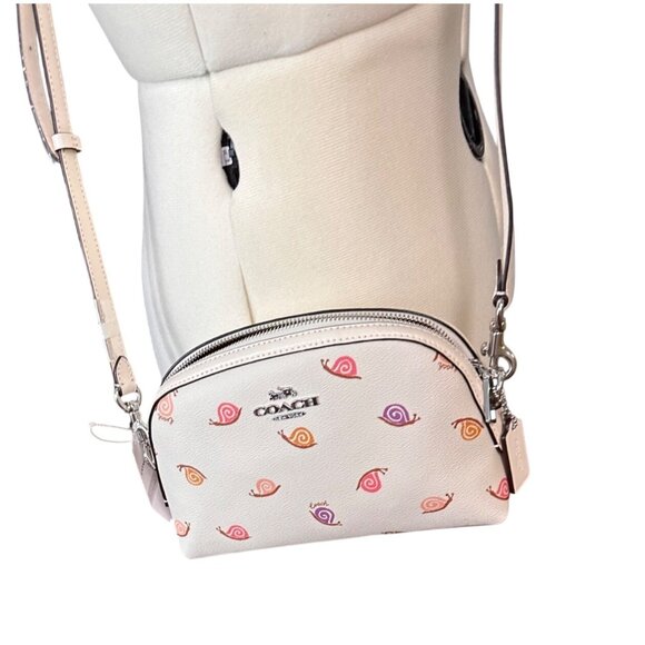 Coach Mini Camera Bag Crossbody - LIMITED EDITION Snail Print - Cream Multi - Picture 12 of 12